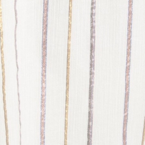 CHARLES HENRY, Metallic Stripe, Off the Shoulder Pop Over Dress, Sz Medium, NWT - Picture 6 of 12